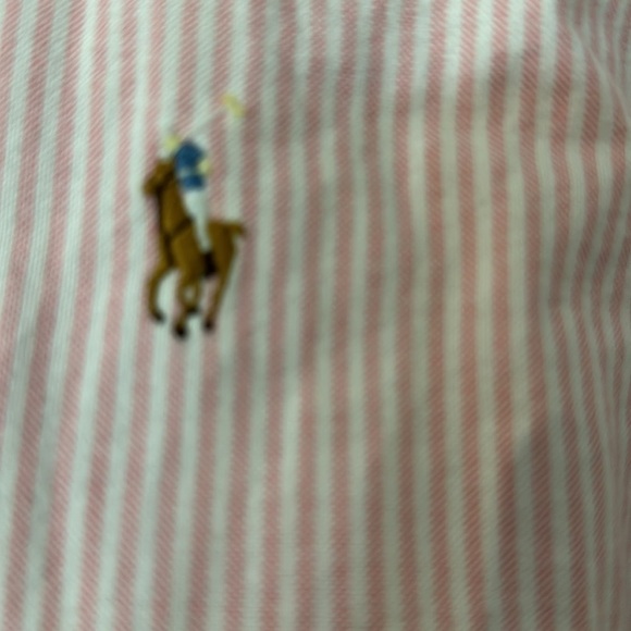 Boys black label Ralph Lauren Oxford pink stripe 12 like new - Picture 4 of 5